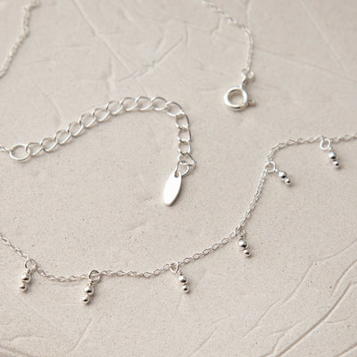 ML968N STERLING SILVER HANGING LANTERNS NECKLACE 4