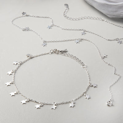ML984 STERLING SILVER STAR CHARM SET