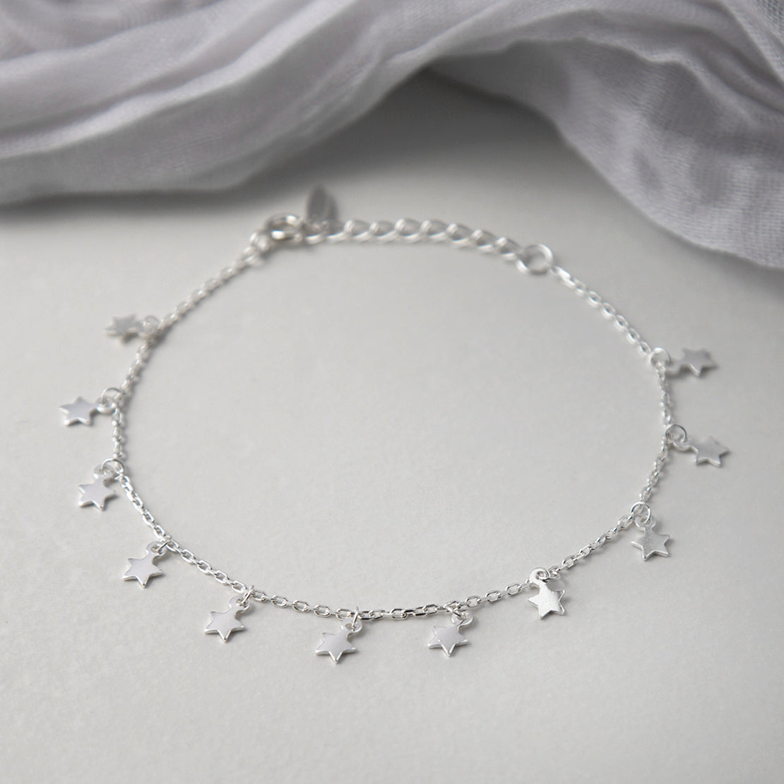 Sterling Silver Star Charm Bracelet