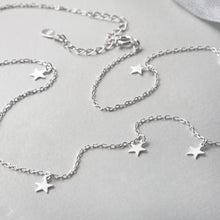 ML984N STERLING SILVER STAR CHARM NECKLACE 2