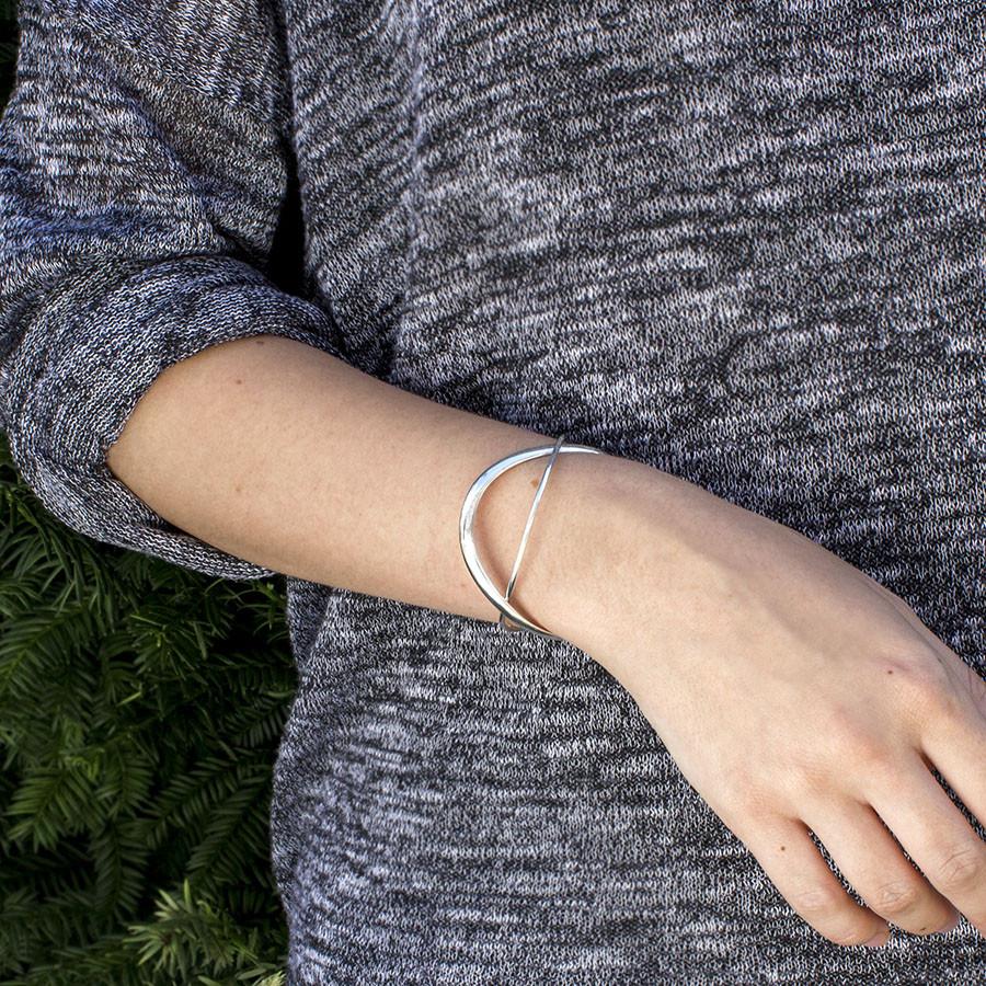 Sterling Silver Infinity Bangle