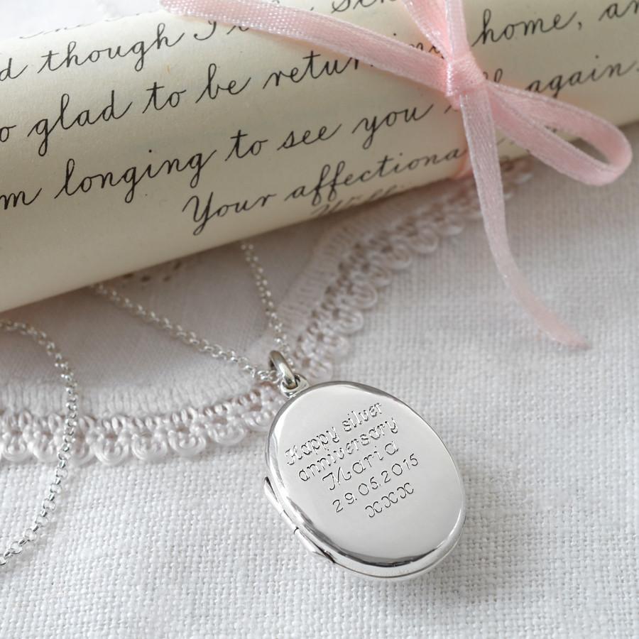 Sterling Silver Double Oval Locket