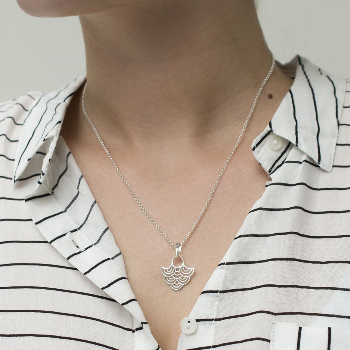 Sterling Silver River Ripples Necklace