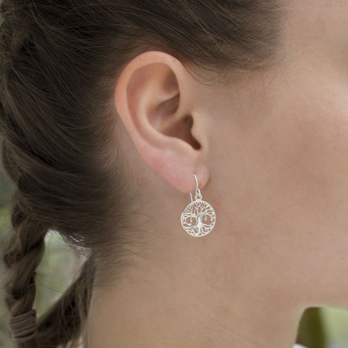Sterling Silver Equality Tree Dangly Earrings