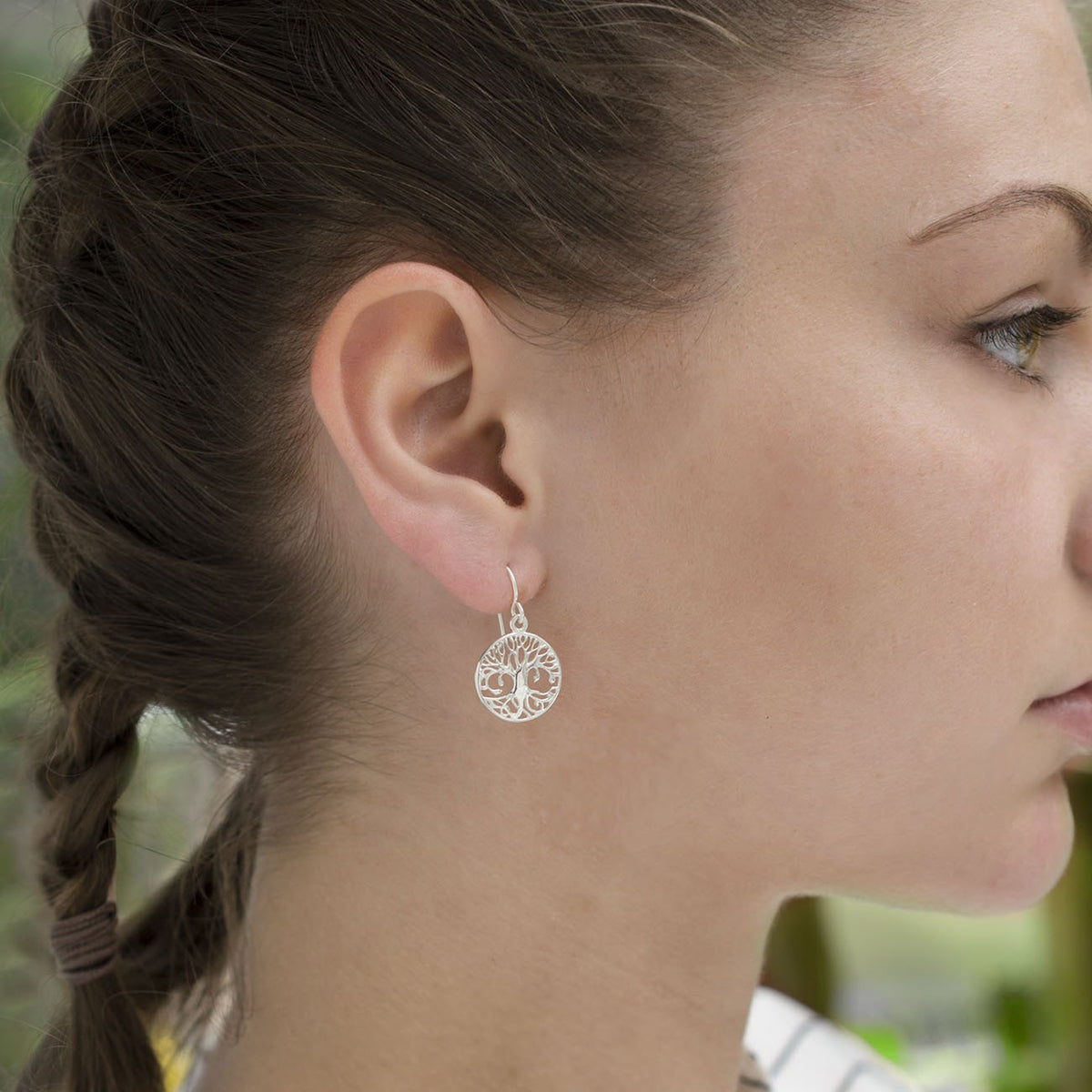 Sterling Silver Equality Tree Dangly Earrings