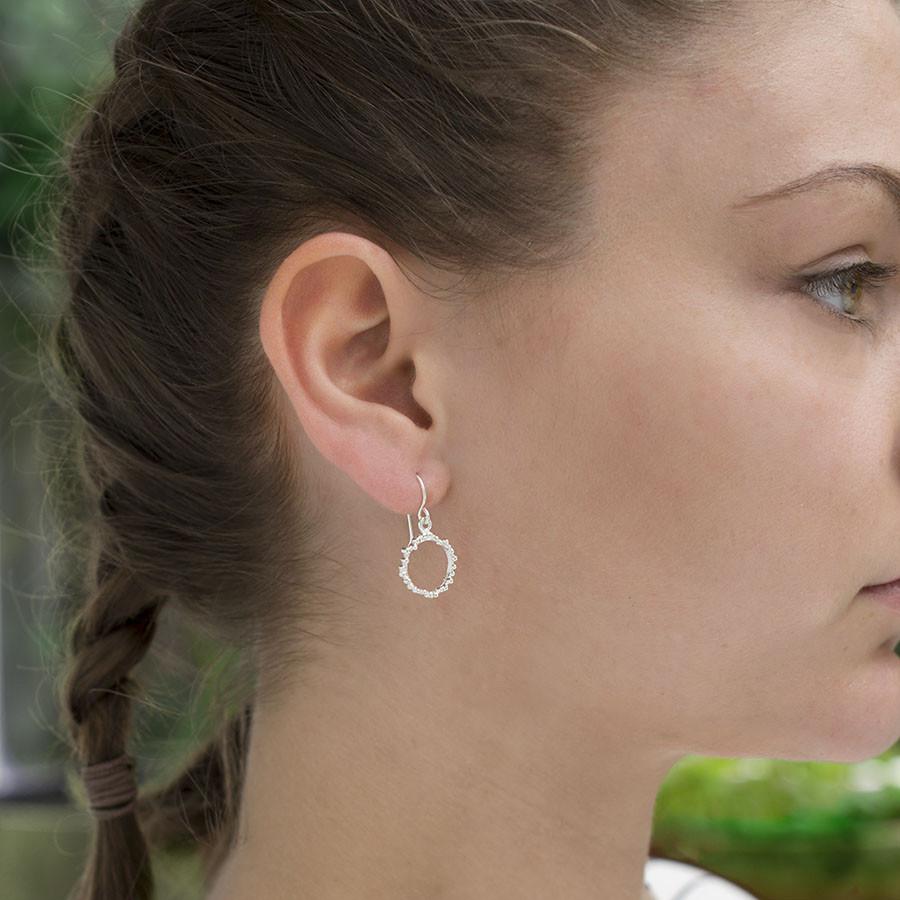 Sterling Silver Splash Dangly Earrings