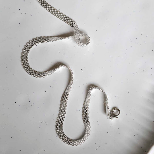 MV1342N STERLING SILVER SLINKY NECKLACE 3