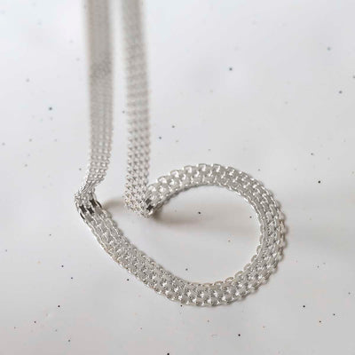 MV1342N STERLING SILVER SLINKY NECKLACE 4