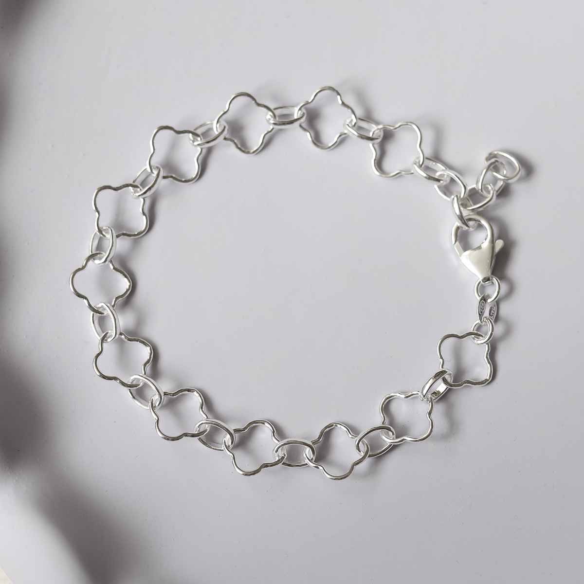 Sterling Silver Clover Bracelet