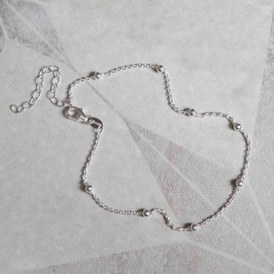 MV1341A STERLING SILVER SATELLITE ANKLET 1