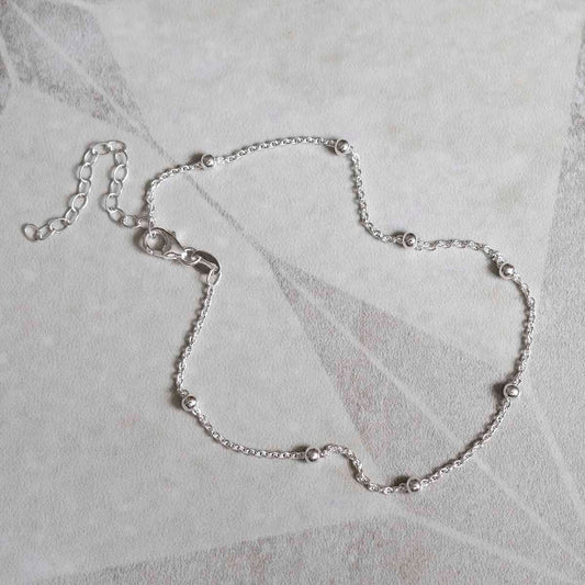 MV1341A STERLING SILVER SATELLITE ANKLET 1