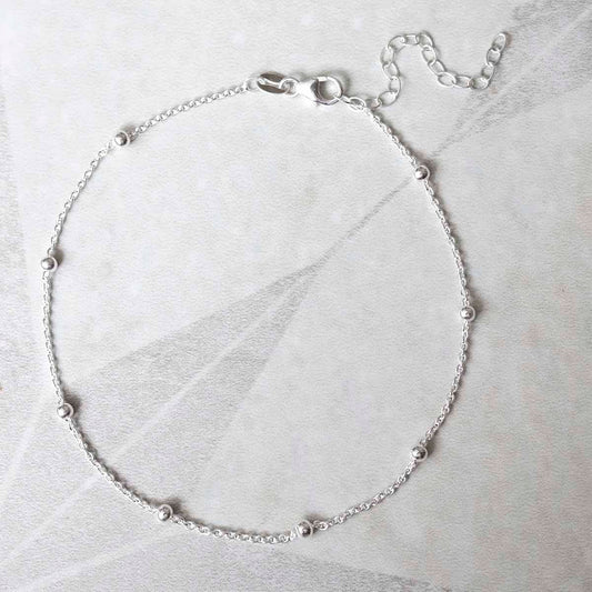 MV1341A STERLING SILVER SATELLITE ANKLET 2