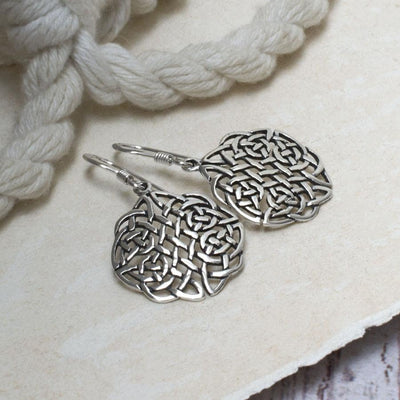 MC239 STERLINGSILVERCELTICDARAKNOTEARRINGS 001