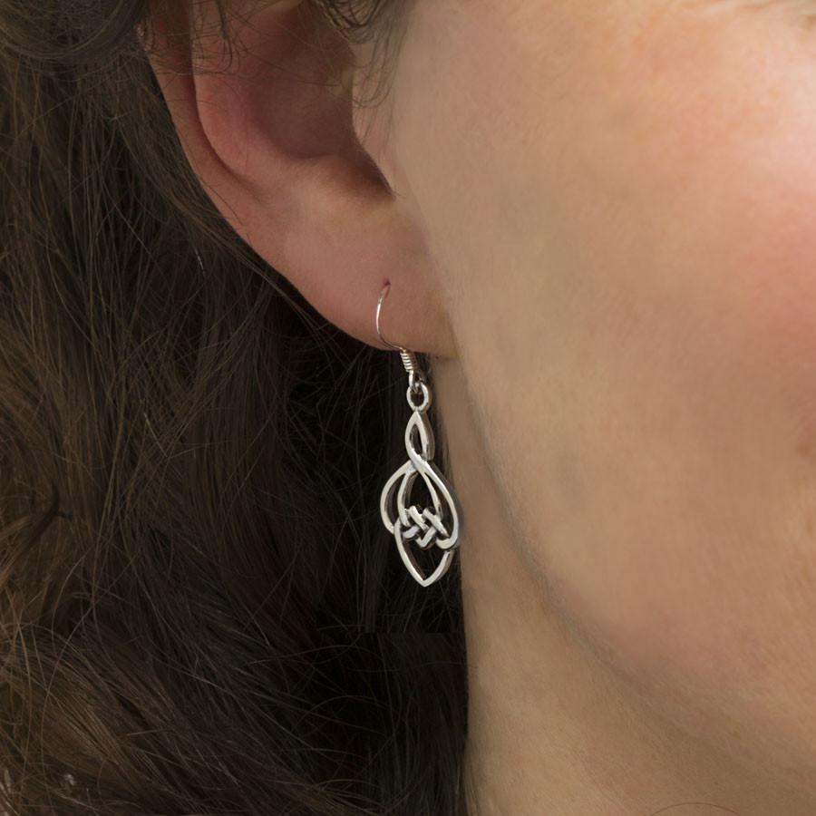 Sterling Silver Celtic Bud Earrings