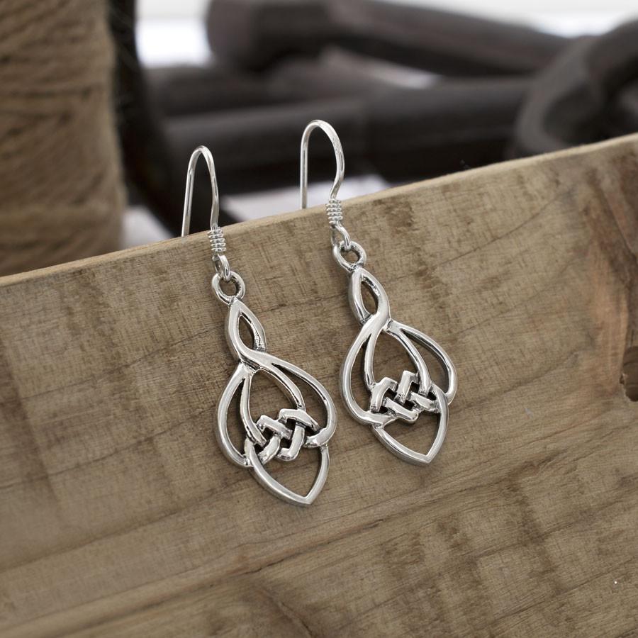 Sterling Silver Celtic Bud Earrings