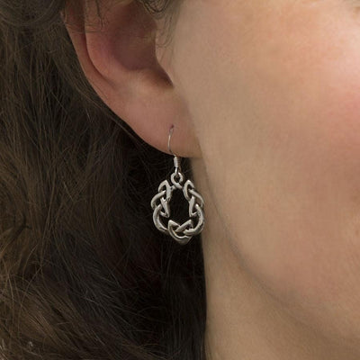 MC233 STERLINGSILVERCELTICLOVELOOPEARRINGS 002
