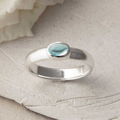 MZB133 BT STERLING SILVER BLUE TOPAZ SECRET MESSAGE RING 1