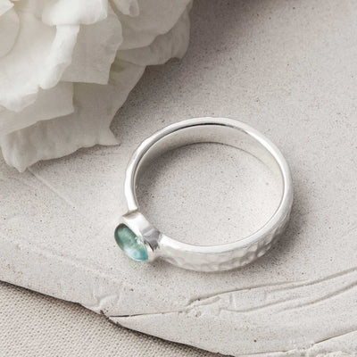MZB134 BT STERLING SILVER BLUE TOPAZ SECRET MESSAGE RING 1