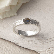 MZB134 LB STERLING SILVER LABRADORITE SECRET MESSAGE RING MODEL 1