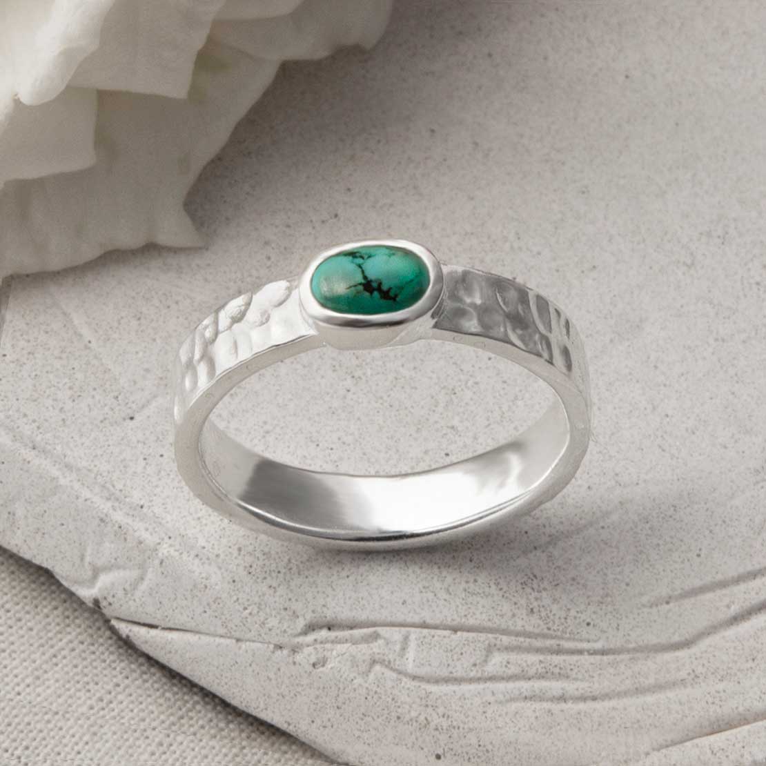 Sterling Silver Turquoise Secret Message Ring