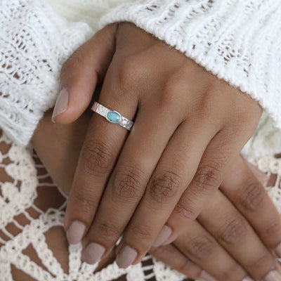 MZB134 T Sterling Silver Turquoise Secret Message Ring MODEL 1