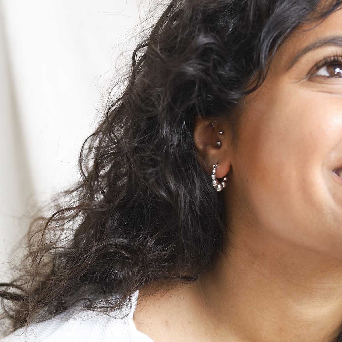 Sterling Silver Bubble Hoops