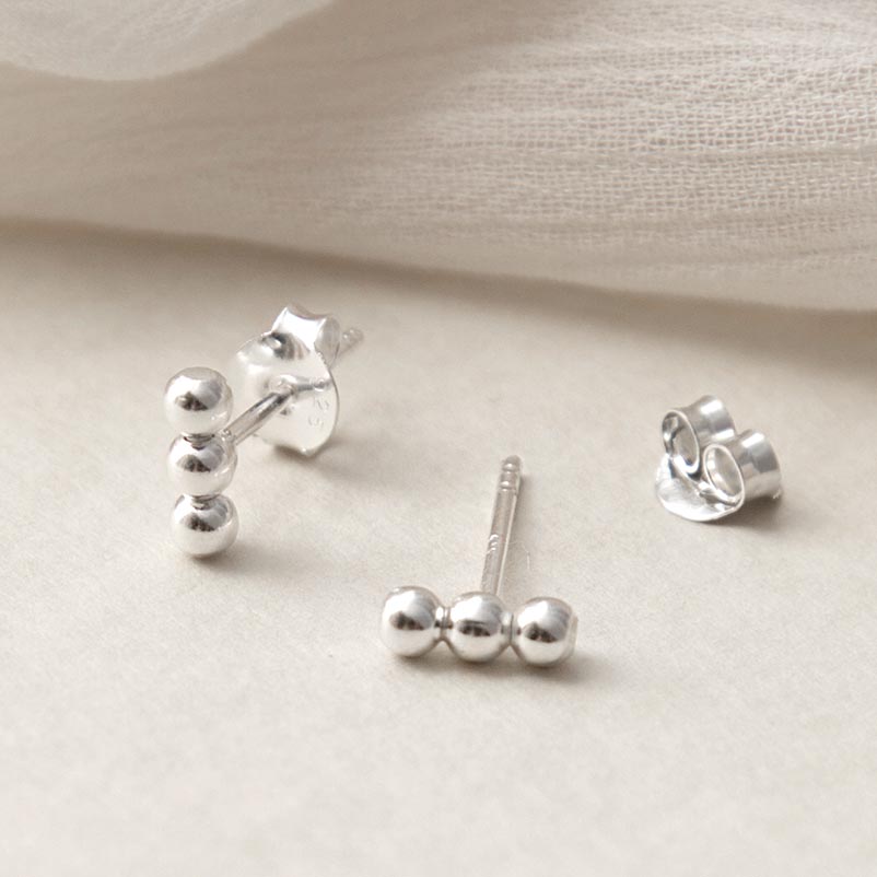 Sterling Silver Satellite Studs