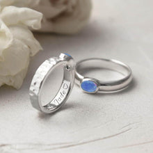 RAW MZB133 MZB134 O STERLING SILVER OPAL SECRET MESSAGE RING 5 copy min