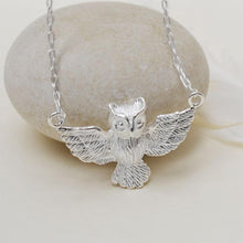 MB129N STERLINGSILVEROWLNECKLACE 002