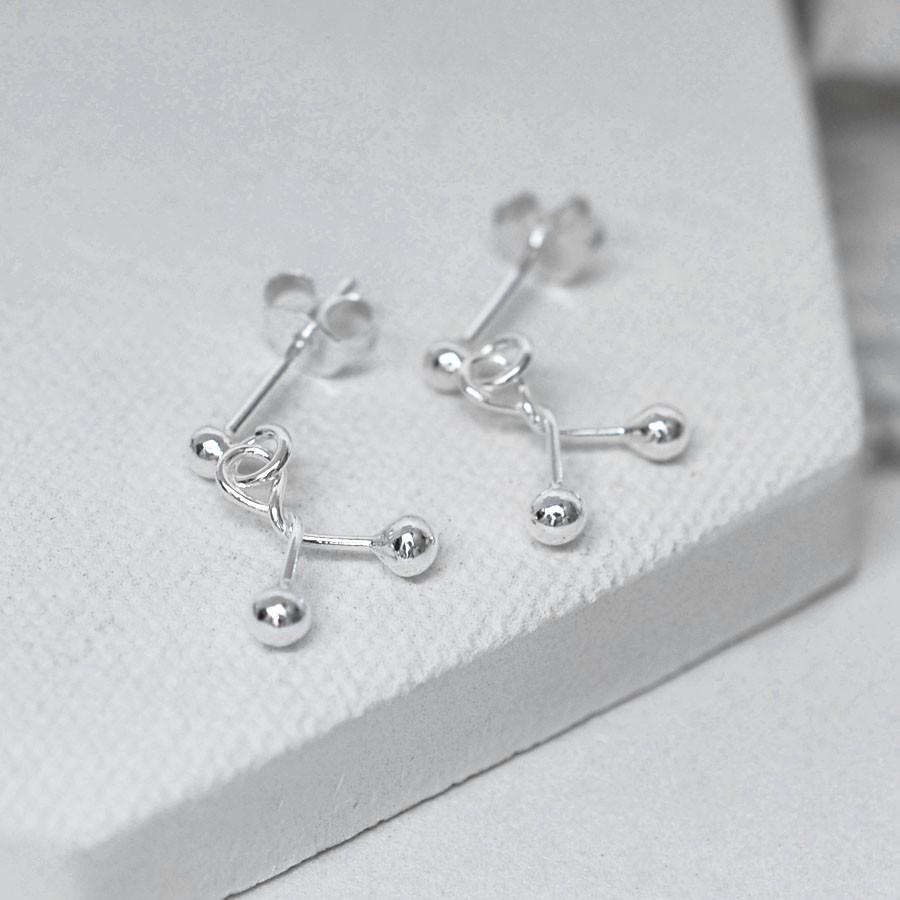 Sterling Silver Small Twist Stud Earrings