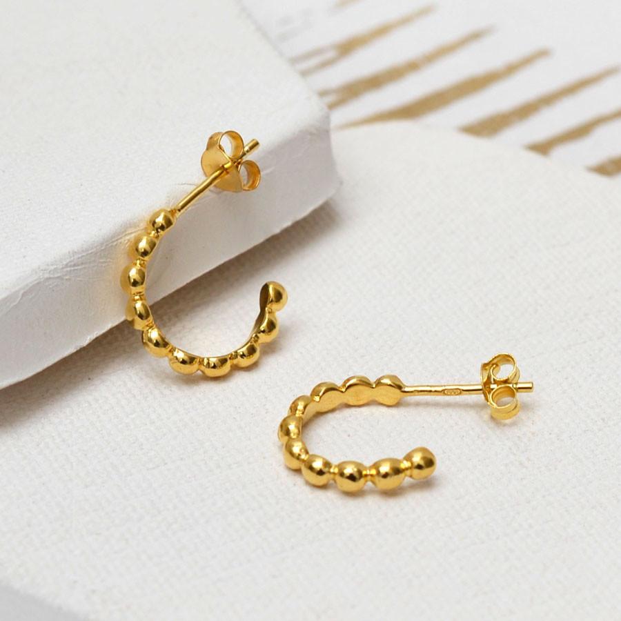 Gold Plated Baubles Sterling Silver  Hoop Earrings