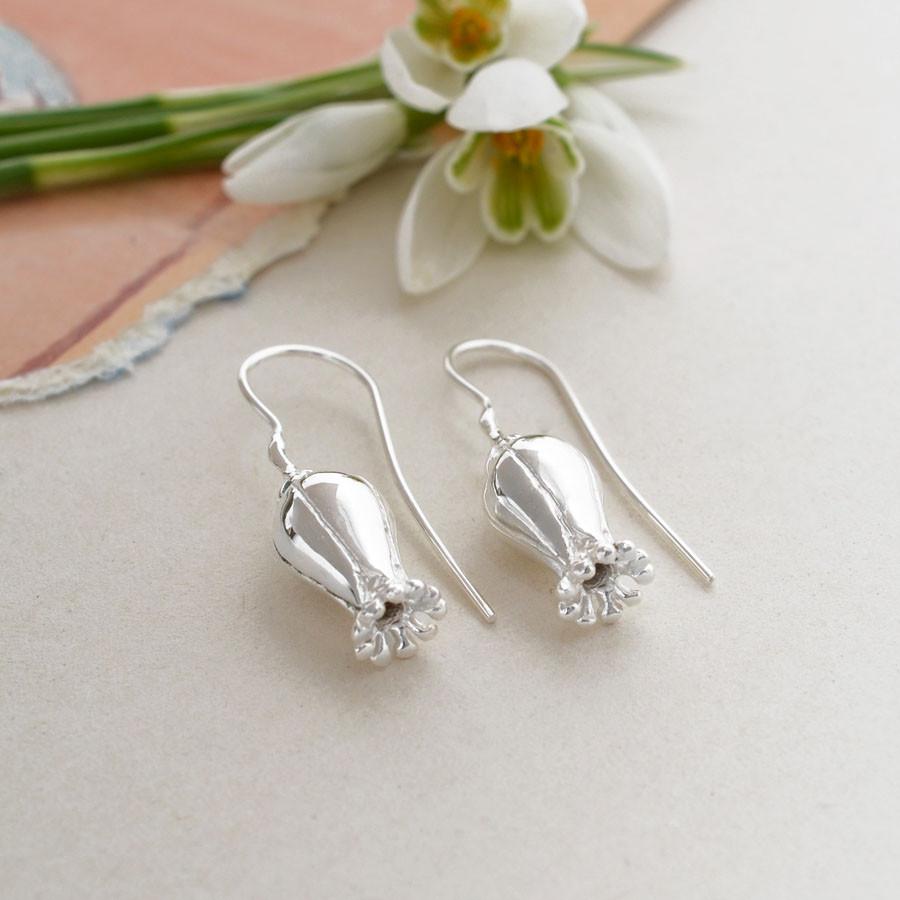 Sterling Silver Bluebell Drop Earrings