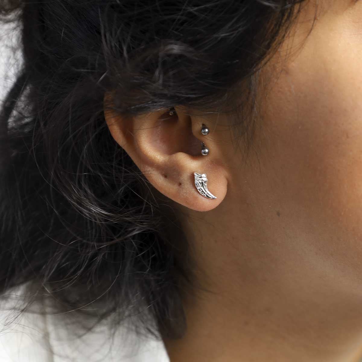 Sterling Silver Raptor Claw Stud Earrings