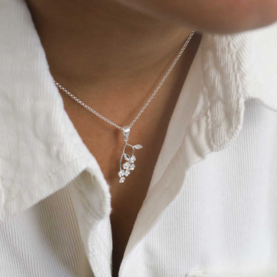 MB080 STERLING SILVER FORGET ME NOT PENDANT MODEL min