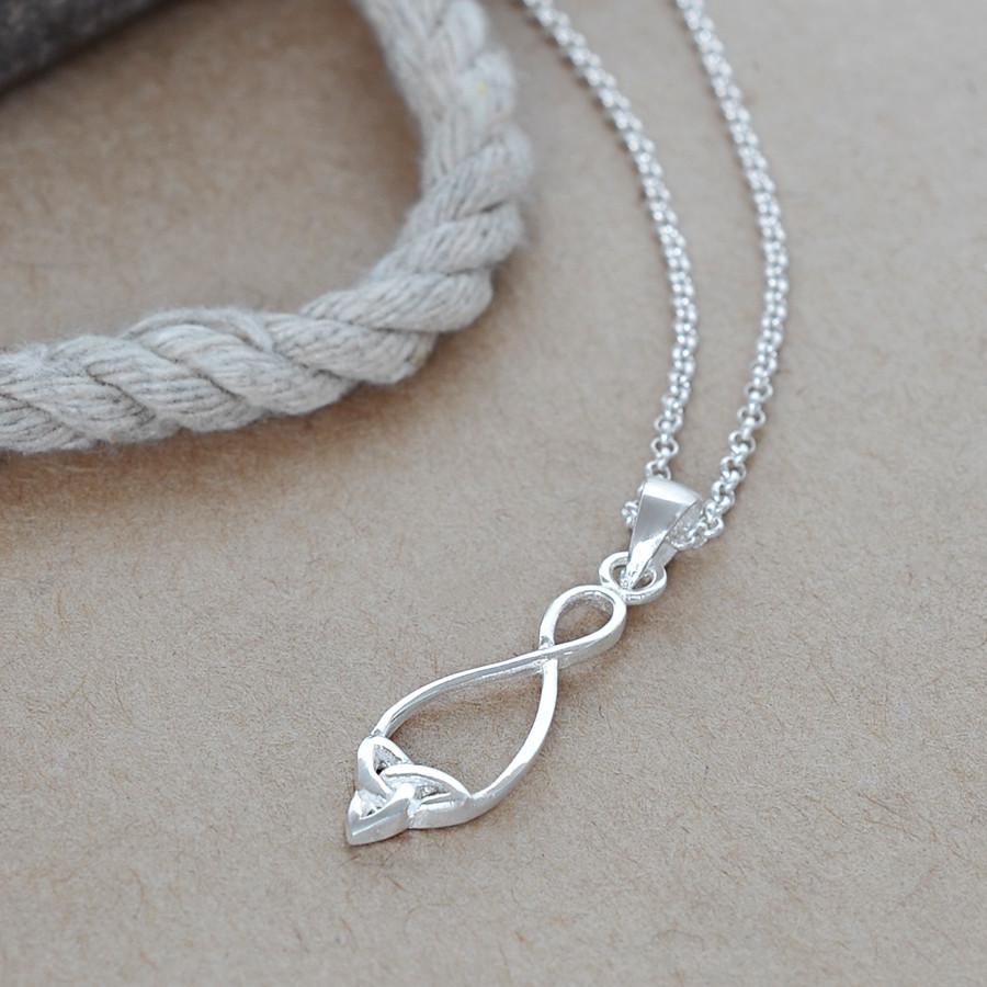 Sterling Silver Simple Celtic Loop Necklace