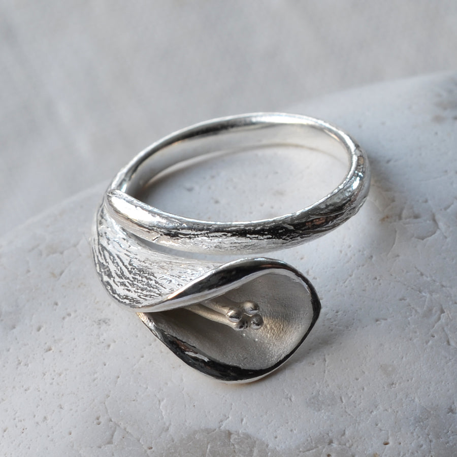 Sterling Silver Calla Lily Ring