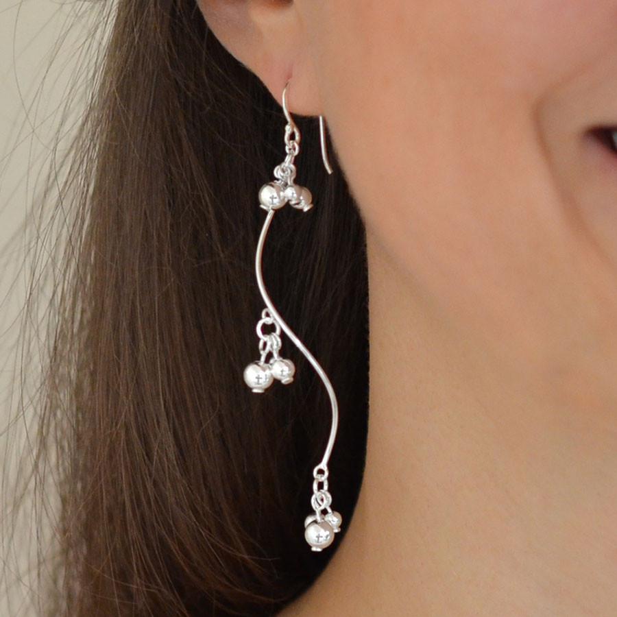 Sterling Silver Dangly Flamenco Earrings