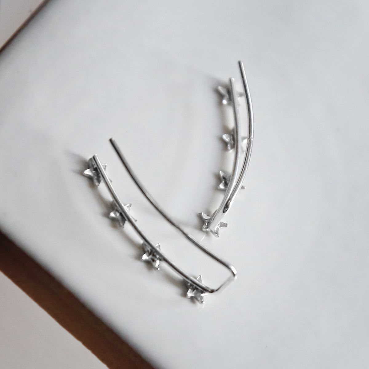 Sterling Silver Six Star Ear Climbers