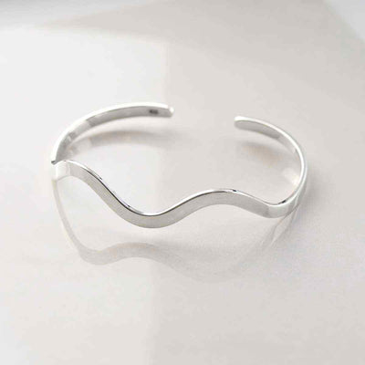 MR1116 STERLING SILVER OCEAN CUFF BANGLE 2