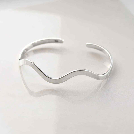 MR1116 STERLING SILVER OCEAN CUFF BANGLE 2