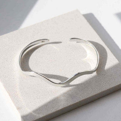 MR1116 STERLING SILVER OCEAN CUFF BANGLE 4