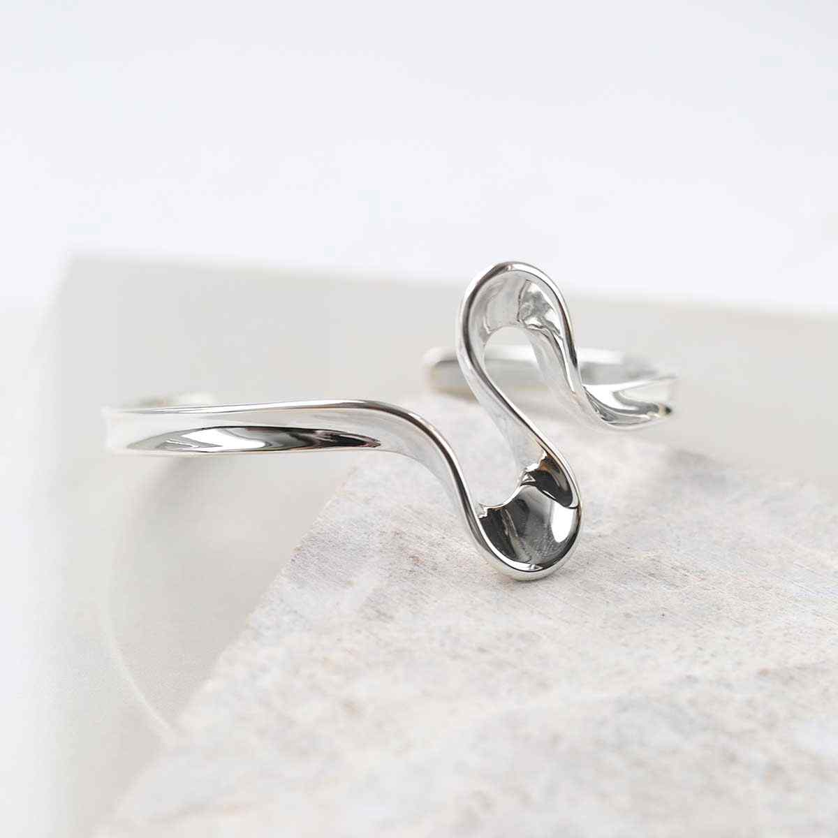 Sterling Silver Silk Cuff Bangle
