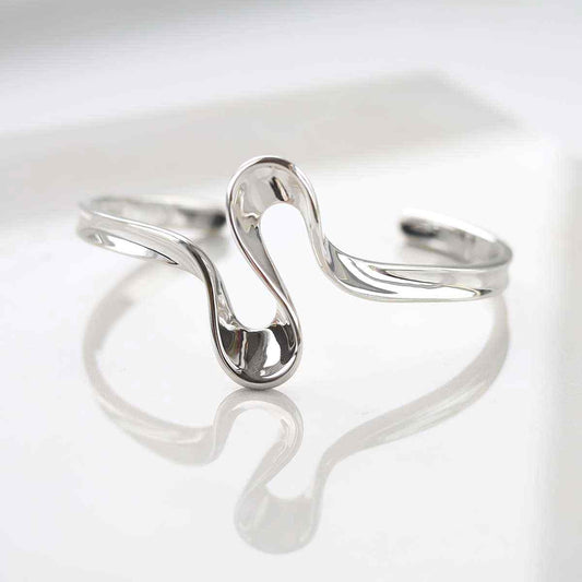 MP09 STERLING SILVER SILK CUFF BANGLE 3
