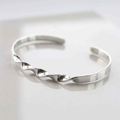 MR1117 STERLING SILVER HELIX CUFF BANGLE 3
