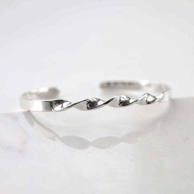MR1117 STERLING SILVER HELIX CUFF BANGLE 1