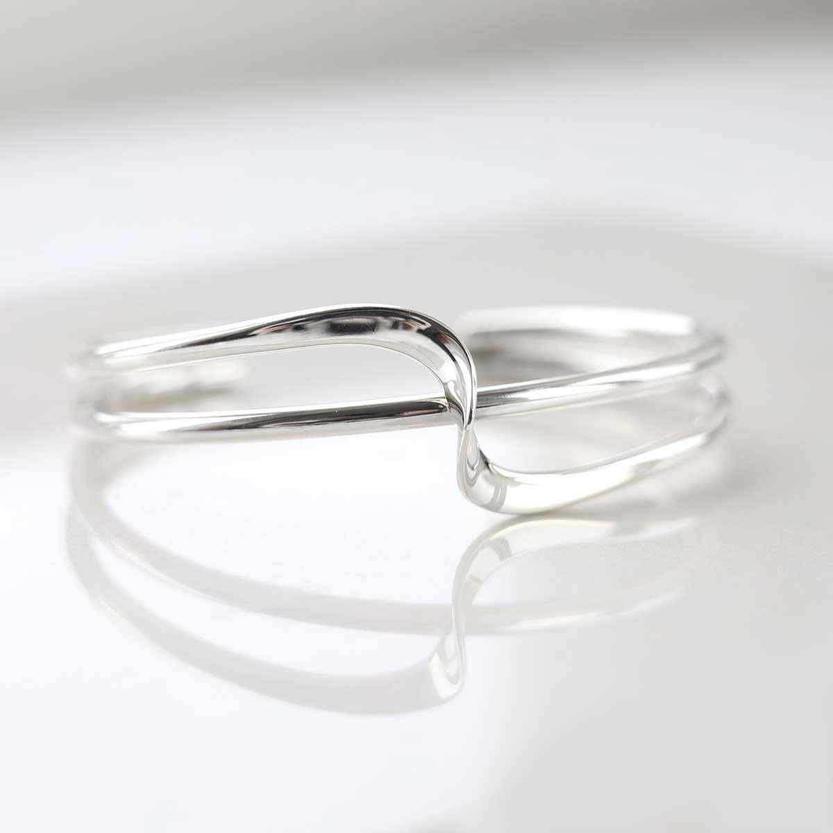 Sterling Silver Journey Cuff Bangle