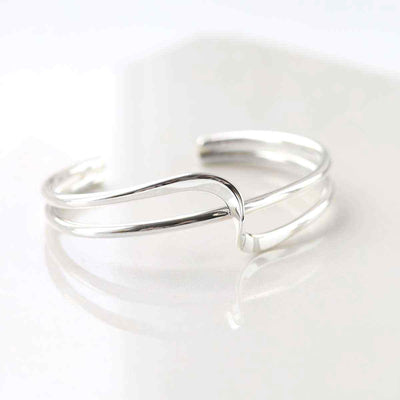 MP08 STERLING SILVER JOURNEY CUFF BANGLE 5