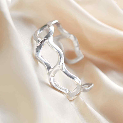 MP03 STERLING SILVER WARPED BANGLE 2