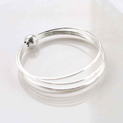 MP02 STERLING SILVER STATEMENT BANGLE 3