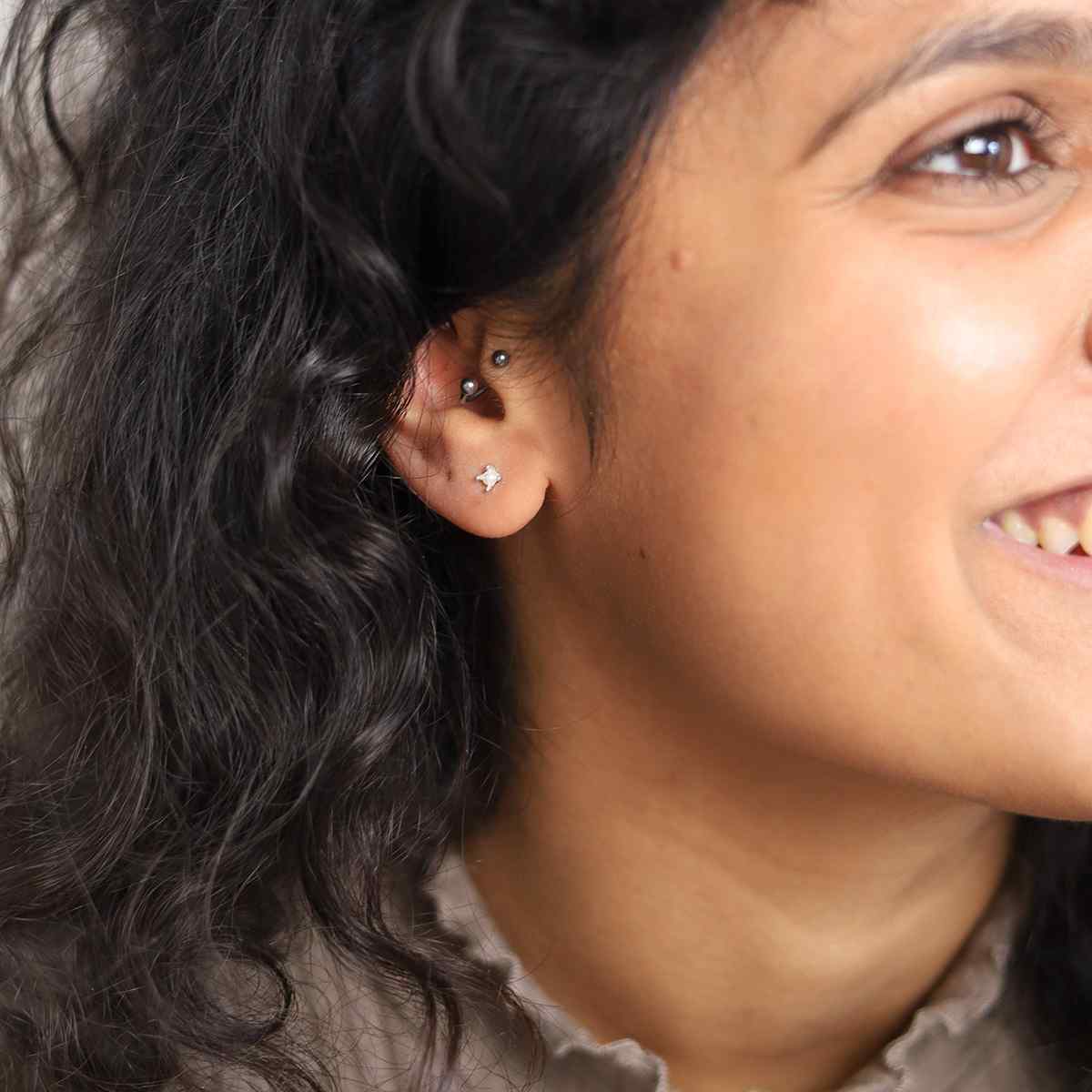 Sterling Silver Tiny Pearl Stud Earrings